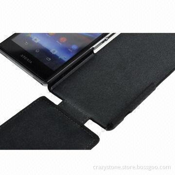 New Carbon Fiber Leather Flip Case for Sony Xperia Z1 i1 C6902/L39h/C6903